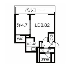 ラピスブラオ八軒の物件間取画像